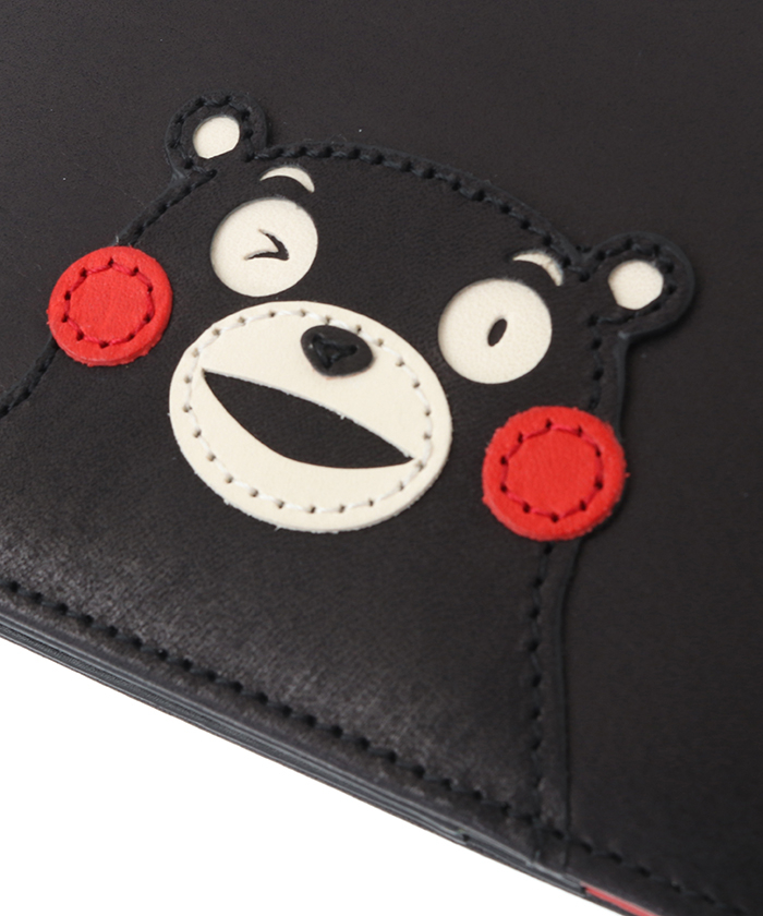 くまモン パッチワーク二つ折り財布 詳細画像 ブラック 5